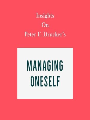 cover image of Insights on Peter F. Drucker's Managing Oneself